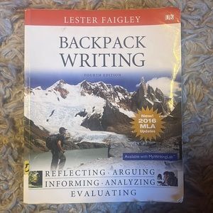 Backpack writing English textbook fourth edition isbn 978-0-13-458636-6